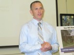 421 Kisco Ave. Bridge Project pic | The Examiner News State Department of Transportation Project Manager Paul Tirums discussed the Kisco Avenue bridge replacement project, slated to begin next month, during a Sept. 24 public information meeting in Mount Kisco.