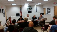 Brewster Village Trustees and residents discuss water rate increase. Arthur Cusano Photo