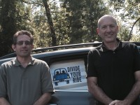 Peter Linder, left, and Eric Lebowitz, two of the inventors of Divide Your Ride, which provides separation between backseat passengers. 