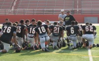 Tigers-2 | The Examiner News On Wednesday, Sept. 2, White Plains Head Coach Skip Stevens rallies the troops at practice in preparation for the Tigers Season Opener at Carmel High School on Friday. But the rally call was not enough as Carmel beat White Plains 39-24.