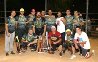 WP Rec-1 | The Examiner News Mansion on Broadway celebrated winning the White Plains Recreation Softball Men’s Thursday Night Playoff Championship, when they swept Dunnes Pub 2-0, in the best of three games series, at Delfino Park on September 2. MOB also won the regular season League Championship with a 12-2 record. Albert Coqueran Photos