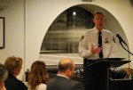 423 Safety Summit pic 1 | The Examiner News Pleasantville Police Lt. Eric Grutzner discusses the VIP Program at the Oct. 7 Safety Summit at Village Hall.