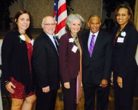 The candidates from left to right: AnneMarie Encarnacao, Dennis Krolian, Milagros Lecuona, Ben Boykin, Nadine Hunt-Robinson. 