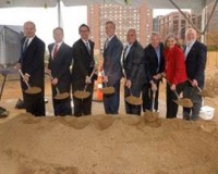 Breaking ground at 55 Bank Street is a celebratory, yet construction-worthy activity attended by government officials and LCOR executives.