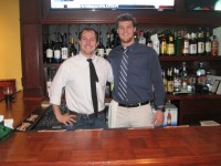 Matt Crossett, left, and his brother, Bob, opened the Yorktown Grill in Yorktown last month. Photo credit: Neal Rentz 