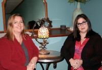 Acupuncturist Toni King, left, with psychic Francine Tesler, who have teamed up to open Spotted Tiger Acupuncture in Chappaqua. Colette Connolly photo 