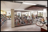Architect’s rendering of the new library café
