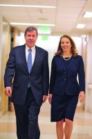 Former White Plains Hospital CEO Jon Shandler turned the reigns over to Susan Fox.
