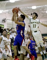 Carmel's Matt Haughney and Lakeland's Eric Pombo in Carolyn Conroy Memorial tournament action.