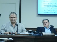 Legislators Carl Albano and Kevin Wright had a differing view at last week’s meeting.