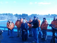 Public officials celebrated the fixed causeway on Nichols Street in November but didn’t officially rename it. 