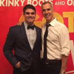 Armonk resident and Byram Hills High School graduate Alex Baron, left, co-producer of "Gotta Dance," at the show's opening Monday night in Chicago. The production could make it to Broadway by next fall.