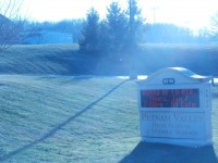 The entrance of the high school in Putnam Valley where a special vote took place last month.