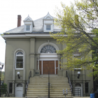 The exterior of the theater.