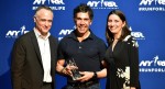 Danny Tateo of Armonk, center, was named 2015 Runner of the Year by New York Road Runners Club last week for the 50-54 age group. 