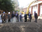 Town and county officials join representatives of developer Summit/Greenfield for Tuesday’s groundbreaking for the 120,000-square-foot retail component at Chappaqua Crossing.