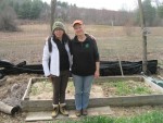 Mount Kisco resident Mey Marple, left, and Chappaqua resident Suzi Novak at the InterGenerate Community Garden at the Marsh Sanctuary in Mount Kisco. 