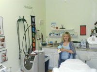 Cheryl Raffa sits inside her laser center that targets unwanted hair in Patterson. DAVID PROPPER PHOTO 