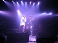 Stan Ipcus (right) on stage with Matisyahu.