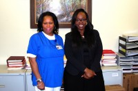 Michelle Poole with Isis Djata, Neighbors Home Care Services Director.