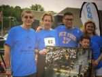 Dr. Robert Laitman, far left, with four-time New York City and Boston Marathon winner Bill Rodgers, second left, will return to Byram Hills High School for the Team Daniel Running for Recovery from Mental Illness this Sunday to raise awareness for mental health issues.