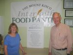 Mount Kisco resident Roberta Horowitz, the Mount Kisco Interfaith Food Pantry’s operations director, and Robert Cummings, the president of the pantry’s board of directors. The pantry is celebrating its 25th anniversary this year.