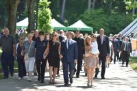 Westchester County Executive Rob Astorino escorts members of Joseph Lemm’s family at the plaque dedication in his honor at Kensico Dam Memorial Walkway. Source: Westchester County