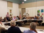 464 MK Vacancies Meeting pic | The Examiner News Realtor Jonathan Gordon was among those who spoke at a July 19 forum hosted by Mount Kisco officials on boosting commerce in the downtown.