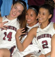 Ossining senior and UConn commit Andra Espinoza-Hunter (2) returned home this Friday to the Pride where the good times rolled in 2012-13 before a three-year stay at the prestigious Blair Academy in New Jersey. 