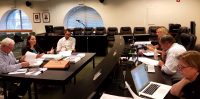 467-Pleasantville Master Plan Update Pic | The Examiner News Susan Favate, of BFJ Planning, gave an update on the village master plan to village officials at the Aug. 7 board meeting with colleague Frank Fish. The plan will be presented sometime next month.