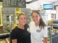 Mahopac residents Christina Evan, right, and her sister, Stephanie, are co-owners of Our Town Bagels & Bakery in Mahopac. Neal Rentz photo 