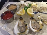 Oysters on the half-shell at Ernesto’s, White Plains. 
