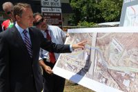 N-S Trailway | The Examiner News Westchester County Executive Rob Astorino points to a map showing where the proposed final link to connect the North and South Trailways will be built.