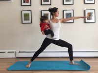 Harper Dion, owner of Sprout Wellness yoga studio in Pleasantville with her 15-month-old son Jasper. 