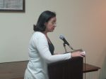 Mount Kisco resident Gina Picinich read a letter on behalf of more than 25 families in the village to reduce the size of the planning board from seven to five members at the Sept. 20 village board meeting. 