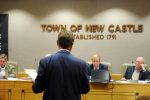Mark Weingarten, an attorney for Sunshine Children’s Home and Rehab Center, addresses the New Castle Zoning Board of Appeals last Wednesday.