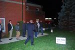 Voters waited in line for more than an hour in some cases Tuesday night on the New Castle Fire District No. 1 firehouse expansion.