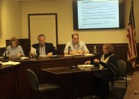 butterfield-again | The Examiner News : (Left to right) Legislators Barbara Scuccimarra, Carl Albano, and Joseph Castellano, and Deputy Commissioner of Planning Sandra Fusco at the legislature’s Nov. 15 Physical Services Committee meeting.
