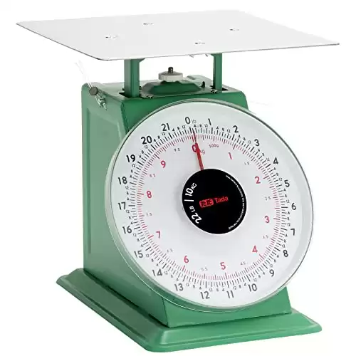 Tada 22-LBS Heavy Duty Portion-Control Mechanical Kitchen and Food Scale Industrial Dial Scale with Stainless Steel Platform