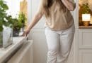 scales for heavy people - photo of an overweight woman getting on a floor scale
