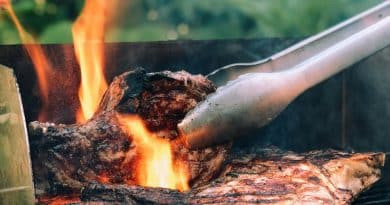 meat thermometer tips - photo of a steak being cooked on a grill