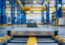 heavy duty scales - photo of a platform scale in a warehouse