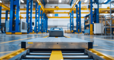 heavy duty scales - photo of a platform scale in a warehouse