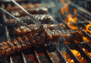 best grilling tongs - photo of ribs on the grill