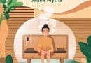 person relaxing in an infrared sauna with the caption top 5 infrared sauna myths