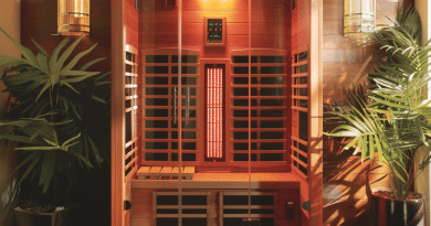 infrared sauna health benefits - photo of a freestanding wood infrared sauna