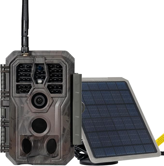 GardePro E8P WiFi Rechargeable Trail Camera and SP300 Solar Panel Bundle