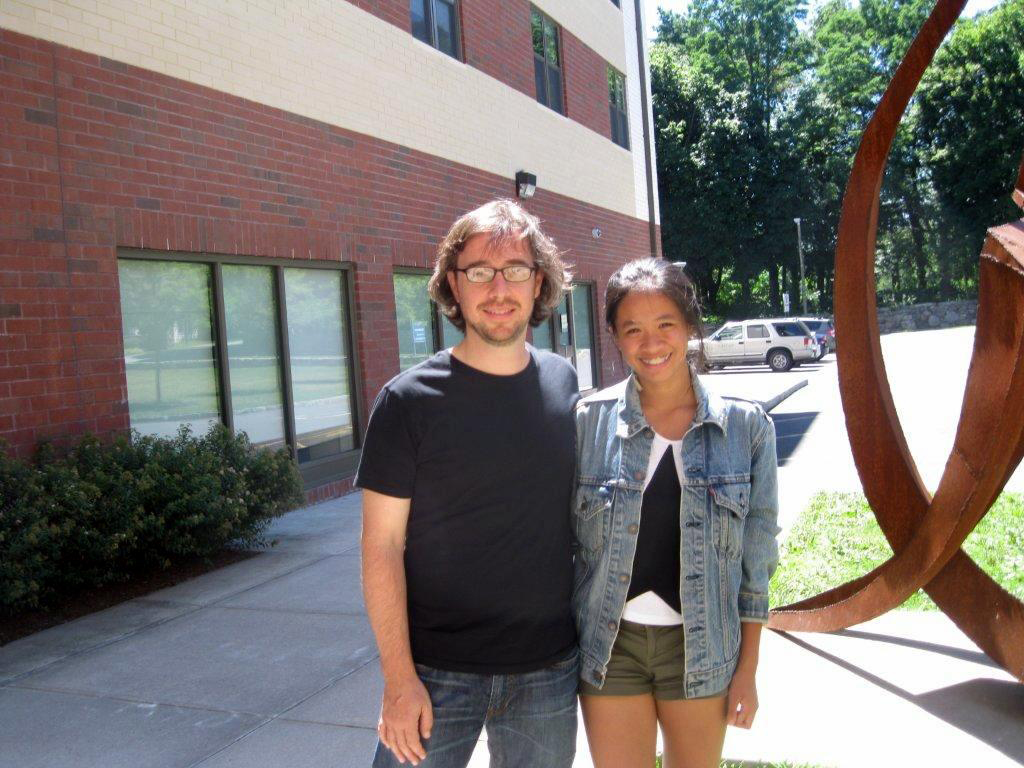 Steven Fink, founder and owner of SummerTech at SUNY Purchase, and program participant Annie Gonzales.
