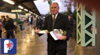 2017 NWE 1107 Catalina Handing Out Flyers | The Examiner News
