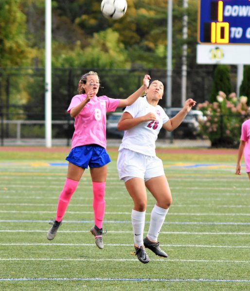 Mahopac F Hailey Pereira (L) and Carmel's Isabel Andreo | The Examiner News